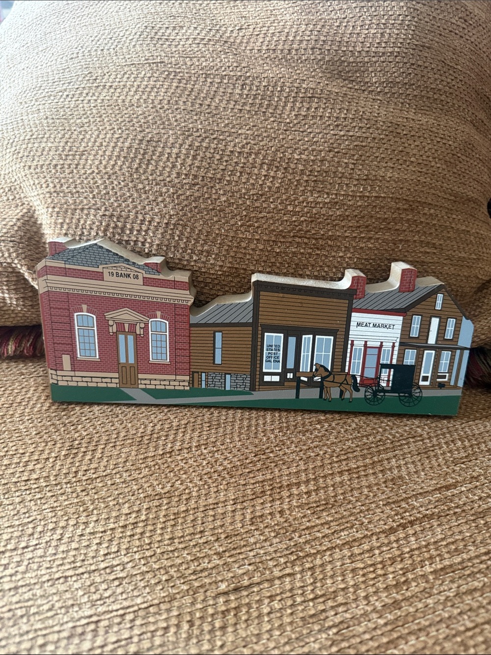 South Side Public Square Wooden Historic Town Galena, Ohio- Shelf Accent